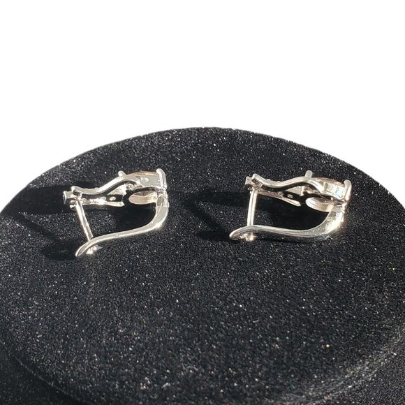 14K White Gold Hanging Drop 2ct Brown Champagne Diamond Womens Gemstone Earrings